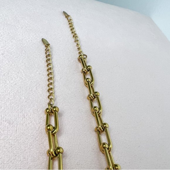 Thick Gold Chain Choker Necklace for Women Gold Plated Choker Chunky Choker - Picture 10 of 10